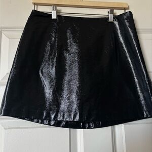 Abercrombie vegan leather Navy Women's Skirt